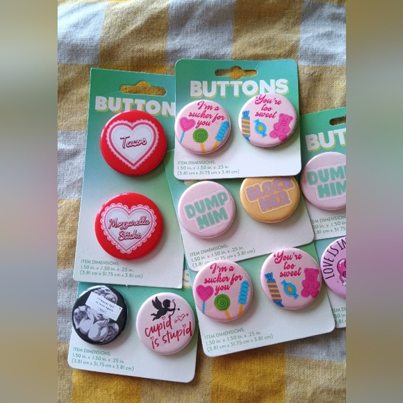 14 Assorted Pinback Button Sets - Picture 2 of 3